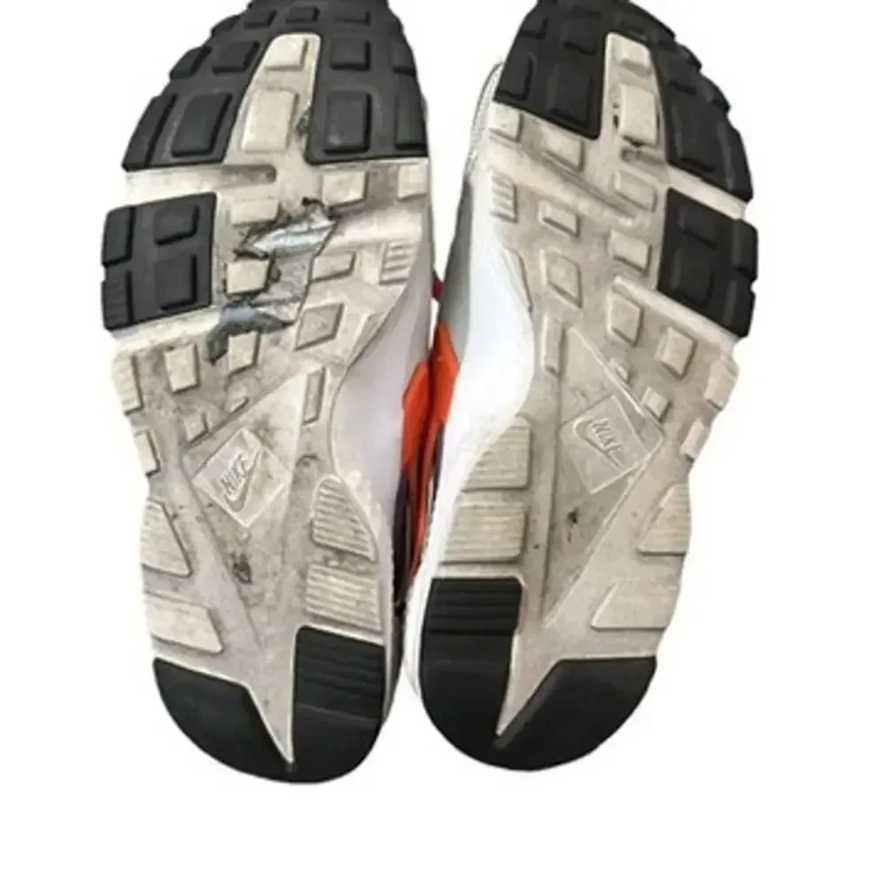 Nike Air Huarache Run Pure Platinum Lava GS Running Shoe 654280-010 Girls Sz 5.5
